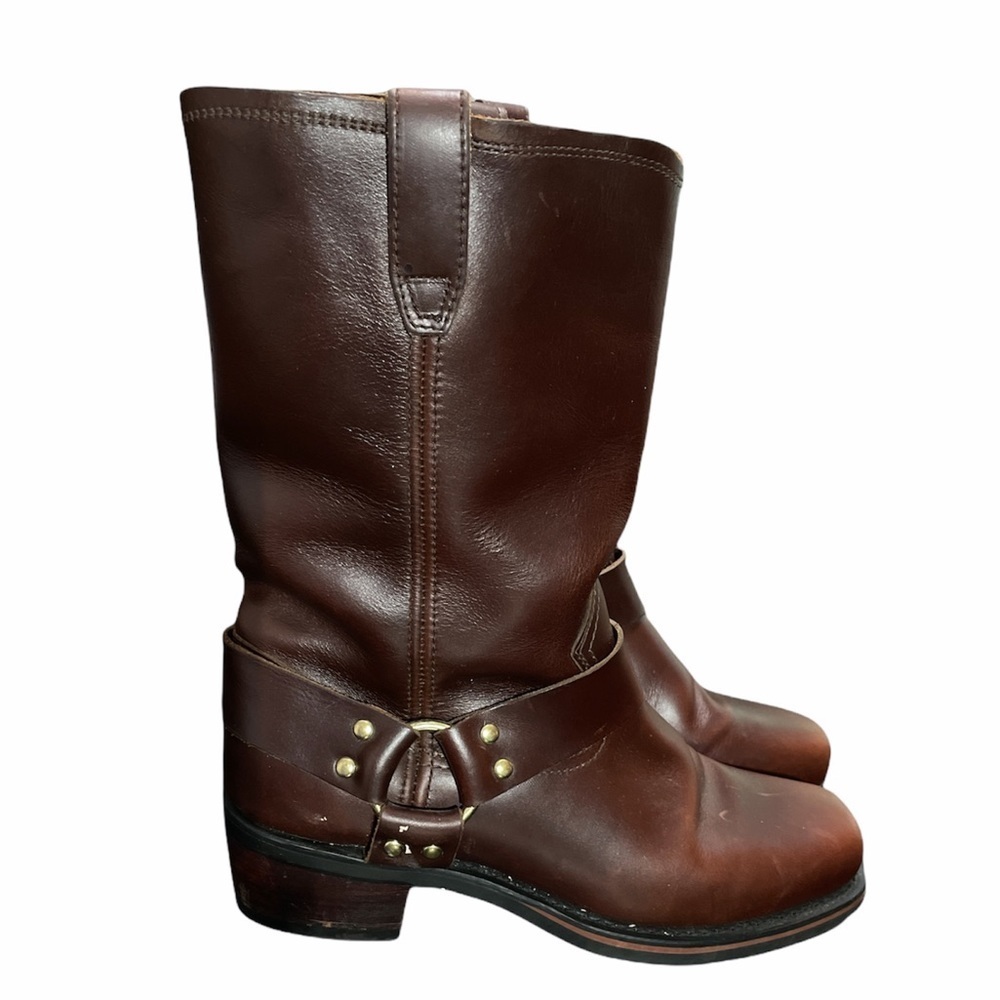 Dingo Harness Boots Brown Leather Moto size 10